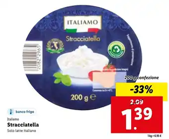 Lidl Italiano Stracciatella Solo latte 200 g confezione offerta