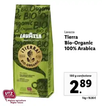 Lidl Lavazza Tierra Bio Organic 100% Arabica 180 g confezione offerta