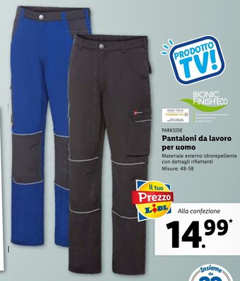 Lidl Parkside Pantaloni da lavoro per uomo 48-58 offerta