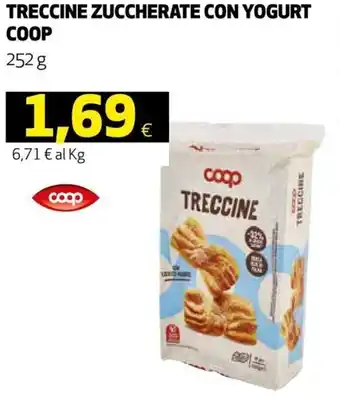 Coop Coop Treccine Zuccherate Con Yogurt 252 g offerta