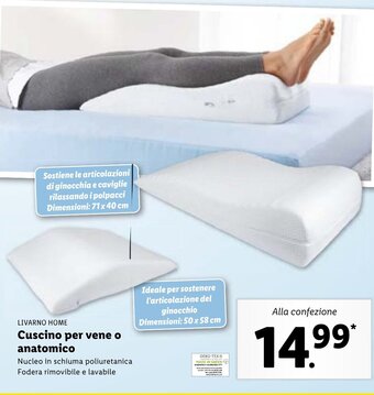 Lidl Livarno Home Cuscino per vene o anatomico offerta