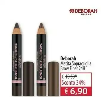 Acqua & Sapone Deborah Matita Soprocciglia Brow Fiber 24 H offerta