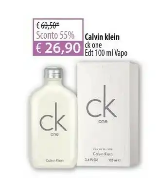 Acqua & Sapone Calvin Klein CK One Unisex 100 Ml offerta