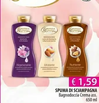 Acqua & Sapone Spuma di Sciampagna Bagnodoccia Crema 650 Ml offerta