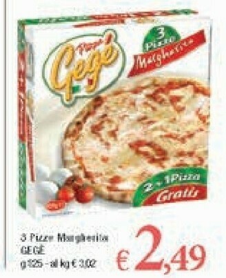 A&O Gegè Pizza Margherita 825 G(ml) offerta