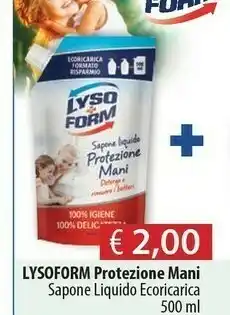 Acqua & Sapone Lysoform Protezione Mani Sapone Liquido Ecoricarica offerta