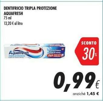 Coop Aquafresh Dentifricio Tripla Protezione offerta