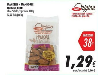 Coop Coop - Mandorle Sgusciate 100 G(ml) offerta