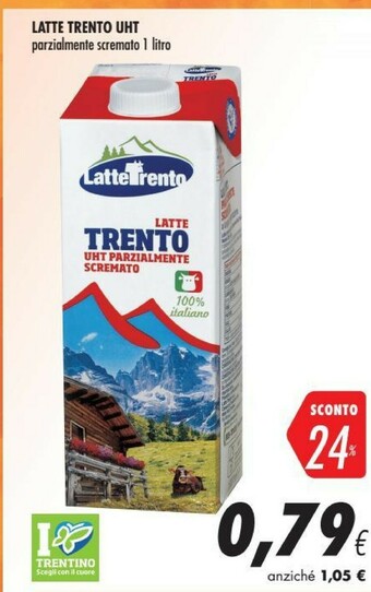 Coop Latte trento Latte Parzialmente Scremato UHT 1000 G(ml) offerta