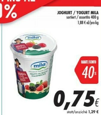 Coop Mila Yogurt Drink Pesca 400 G(ml) offerta