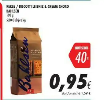 Coop Leibniz Bahlsen Biscotti & Cream Choco offerta