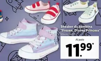 Lidl Disney Princess Sneaker da bambina Frozen offerta