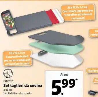 Lidl Ernesto Set taglieri da cucina 3 pezzi offerta