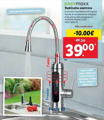 Lidl Easymaxx Rubinetto elettrico 3000-3600W offerta