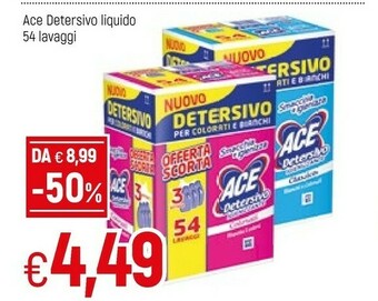 Famila Ace Detersivo Liquido 54 Lavaggi offerta