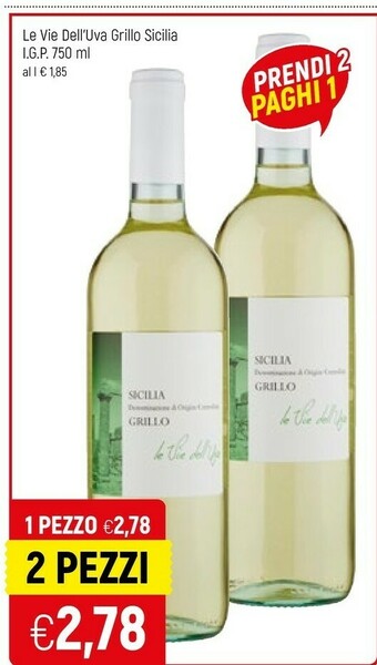 Famila Le Vie Dell'uva Grillo Sicilia Igp offerta