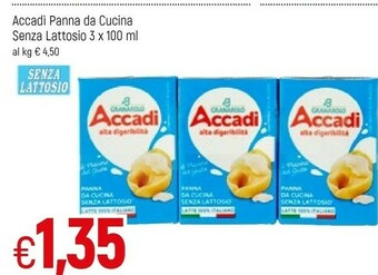 Famila Granarolo Panna Da Cucina UHT Accadì Senza Lattosio 300 G(ml) offerta