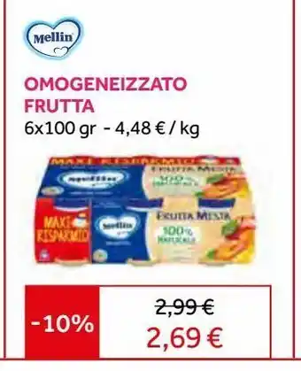 Prenatal Omogeneizzati mellin offerta