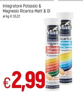 Famila Matt Integratore Potassio & Magnesio Ricarica offerta