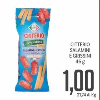 Supermercati Piccolo Citterio Salamini e Grissini 46 g offerta