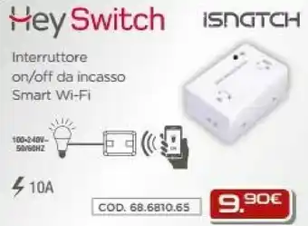 Gbc Isnatch Hey Switch Interruttore On/ Off Da Incasso Smart Wi-fi offerta