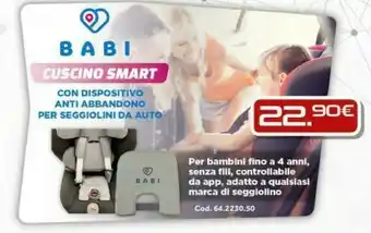Gbc Babi Cuscino Smart Con Dispositivo Anti Abbandono Per Seggiolini Da Auto offerta