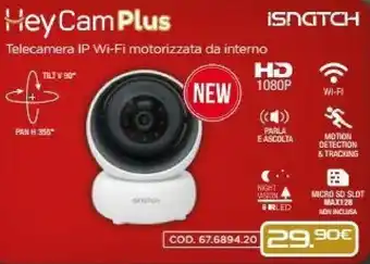 Gbc ISnatch Heycam Plus Telecamera IP Wi-Fi Motorizzata Da Interno offerta