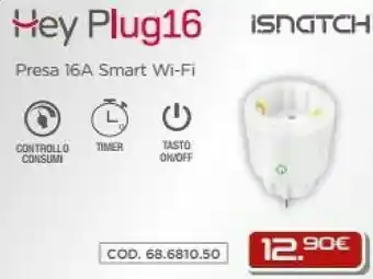 Gbc Isnatch Hey Plug16 Presa 16a Smart Wi-fi offerta
