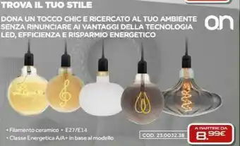 Gbc O.N Lampadine Filamento Ceramico E27/ E14 offerta
