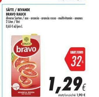 Coop Rauch Bravo Arancia Rossa 2000 G(ml) offerta
