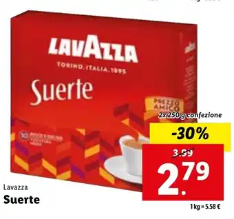 Lidl Lavazza Suerte 2 x 250 g confezione offerta
