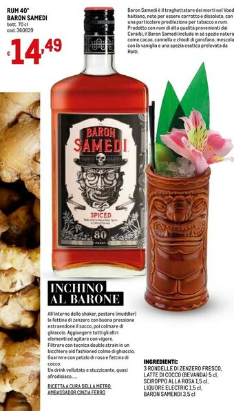 Metro Rum offerta