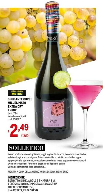 Metro Spumante offerta