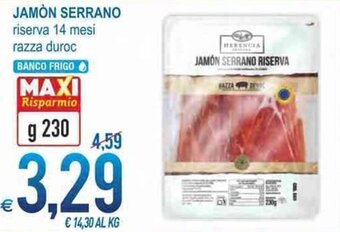 MD Discount Jamòn Serrano riserva 14 mesi razza duroc g 230 offerta
