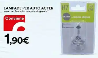 Coop Acter Lambpade Per Auto offerta
