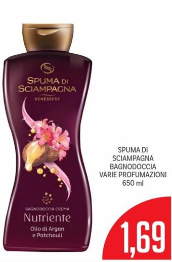 Supermercati Piccolo Spuma di Sciampagna Bagnodoccia Varie Profumazioni 650 ml offerta
