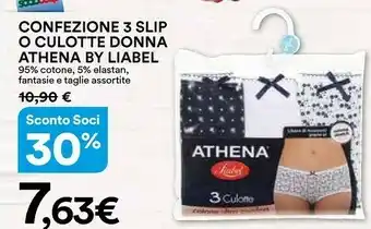 Athena By Liabel Confezione 3 Slip O Culotte Donna