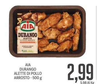 Supermercati Piccolo AIA Durango Alette di Pollo Arrosto 500 g offerta