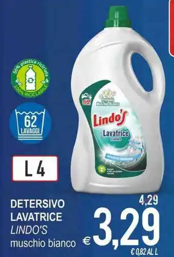 MD Discount Lindo's Detersivo Lavatrice muschio bianco L 4 offerta