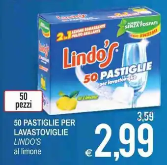 MD Discount Lindo's 50 Pastiglie Per Lavastoviglie al limone offerta