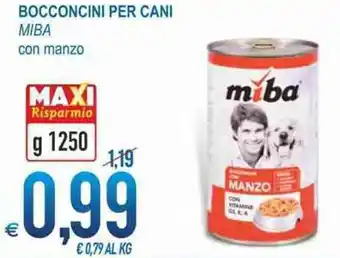 MD Discount miba Bocconcini Per Cani con manzo g 1250 offerta