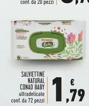 Conad Conad Baby Salviettine Natural offerta