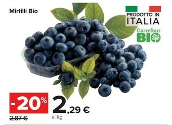 Carrefour Market Carrefour Mirtilli Bio offerta