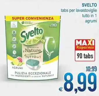 MD Discount Svelto tabs per lavastoviglie tutto in 1 agrumi 90 tabs offerta
