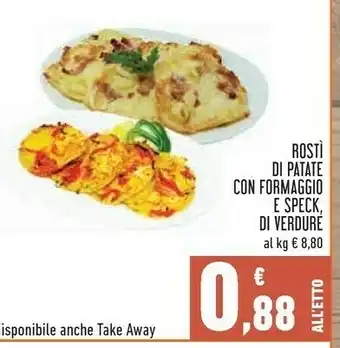 Conad Conad Rosti Di Patate Con Formaggio E Speck offerta
