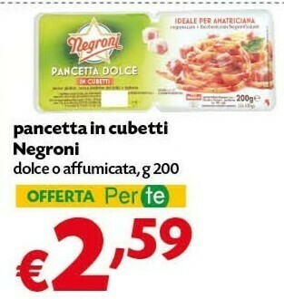 Pam Negroni Pancetta offerta