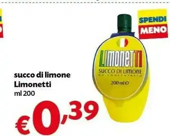 Pam Limoneti Succo Di Limone offerta