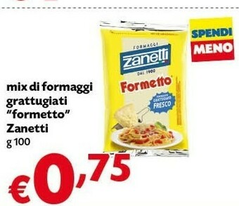 Pam Zanetti - Formetto Formaggio Grattugiato Fresco offerta