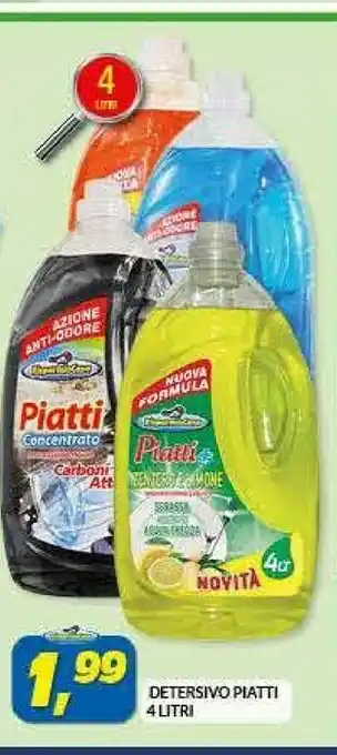 Risparmio Casa Detersivo Piatti 4 Litro offerta