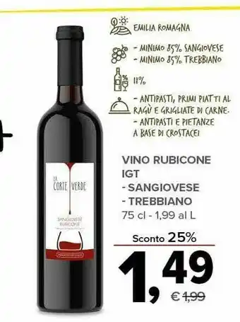 Todis Vino Rubicone Igt Sangiovese - Trebbiano offerta